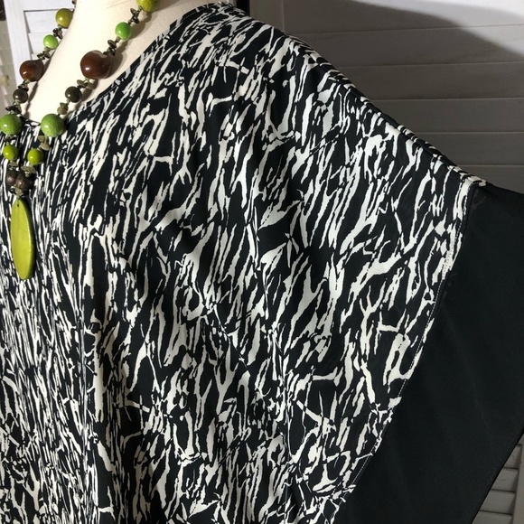 Pure Energy Kaftan Tunic Zebra Print Black White 2X 3X - Picture 6 of 11